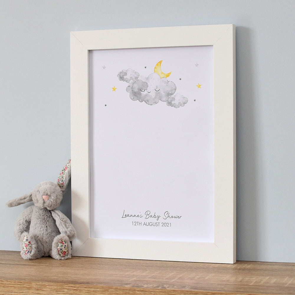 Personalised Cloud Fingerprint A4 Framed Print