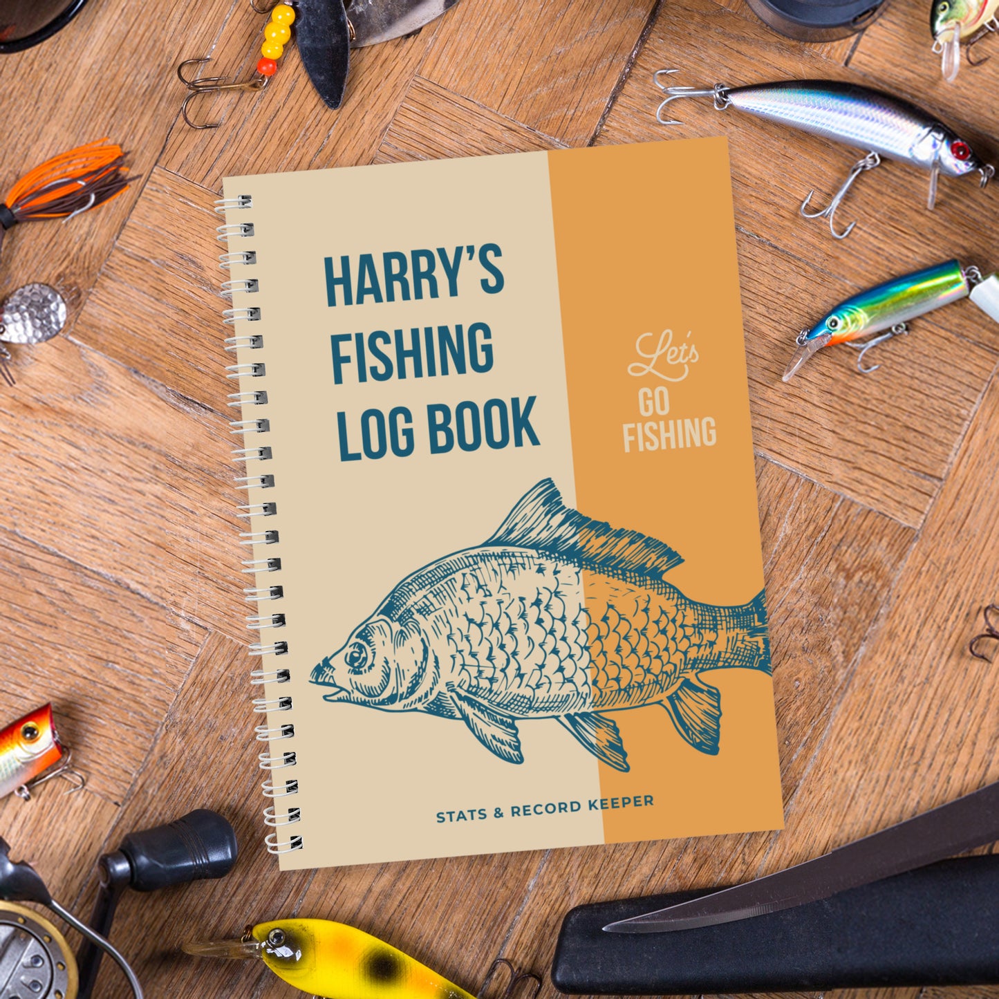 Personalised A5 Fishing Log Book