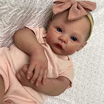 iCradle Dolls Reborn Newborn Baby Reborn Girls 19 inch Soft Silicone Realisitc Handmade Vinyl soft Life like Cute Newborn Doll Reborn Toys