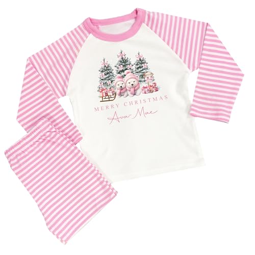 The Baby Box UK Personalised Girls When I Wake Up Christmas Pyjamas Xmas Pjs