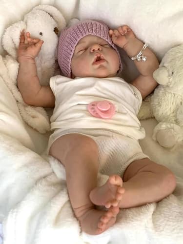 20 Inches Reborn Baby Dolls Reborn Babies Handmade Lifelike Baby Dolls Sleeping Newborn Baby Soft Cloth Body Like a Real Baby