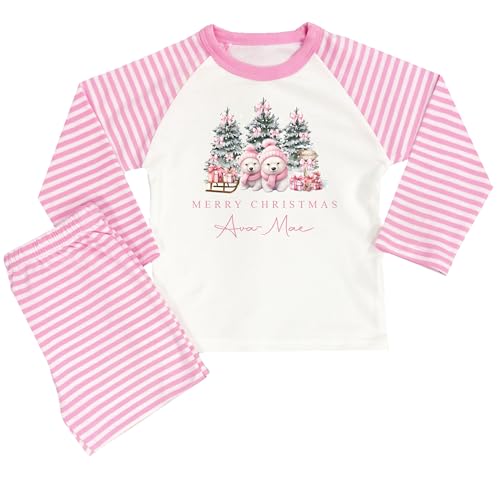 The Baby Box UK Personalised Girls When I Wake Up Christmas Pyjamas Xmas Pjs