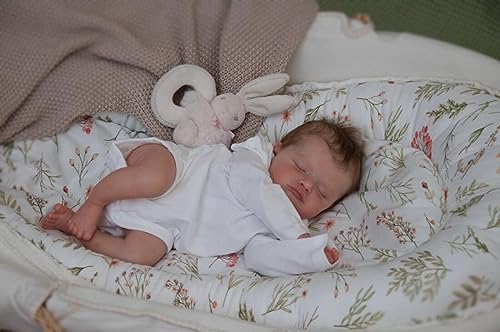 19-inch Reborn Dolls Girl Has the Softest Body Reborn Babies Handmade Lifelike Baby Dolls Sleeping Newborn Baby Boy Like a Real Baby Closed Eyes