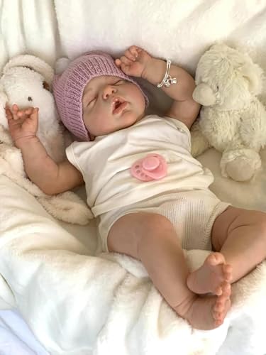 20 Inches Reborn Baby Dolls Reborn Babies Handmade Lifelike Baby Dolls Sleeping Newborn Baby Soft Cloth Body Like a Real Baby