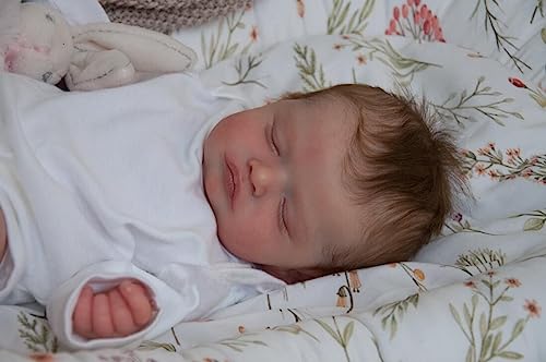 19-inch Reborn Dolls Girl Has the Softest Body Reborn Babies Handmade Lifelike Baby Dolls Sleeping Newborn Baby Boy Like a Real Baby Closed Eyes