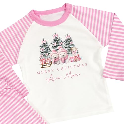 The Baby Box UK Personalised Girls When I Wake Up Christmas Pyjamas Xmas Pjs