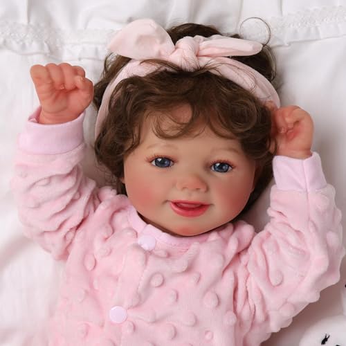 BABESIDE Reborn-Baby Doll Sunny 17 inch Realistic Newborn Dolls Girls Lifelike Baby Doll Soft Cloth Body Reborn Toddler Dolls Real Life Baby Dolls that Look Real Open Eyes