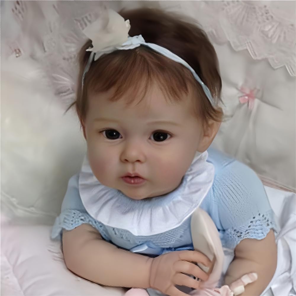 19-inch Reborn Dolls Girl Has the Softest Body Reborn Babies Handmade Lifelike Baby Dolls Sleeping Newborn Baby Boy Like a Real Baby Closed Eyes