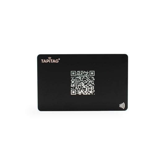 TAPiTAG Digital Business Card NFC Tag + QR (Black)