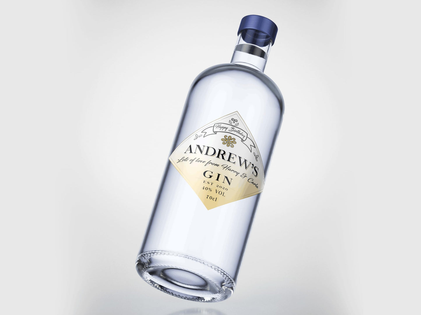 Personalised Gin Bottle Label Custom - Any Wording