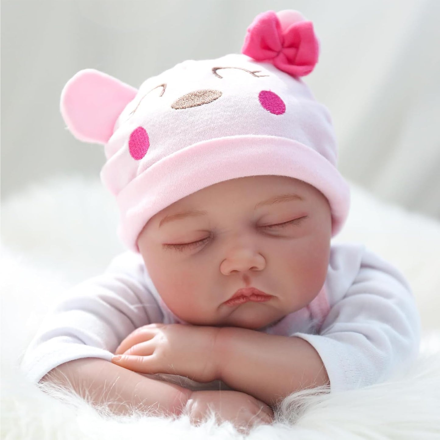 ZIYIUI Reborn Baby Dolls 22 inch 55cm Lifelike Reborn Babies Soft Silicone Vinyl Realistic Newborn Reborn Baby Girls with Eyes Closed