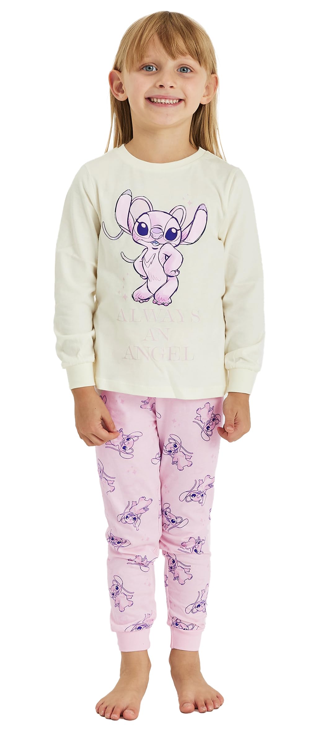 Disney Girls Personalised Lilo & Stitch Angel Pyjamas