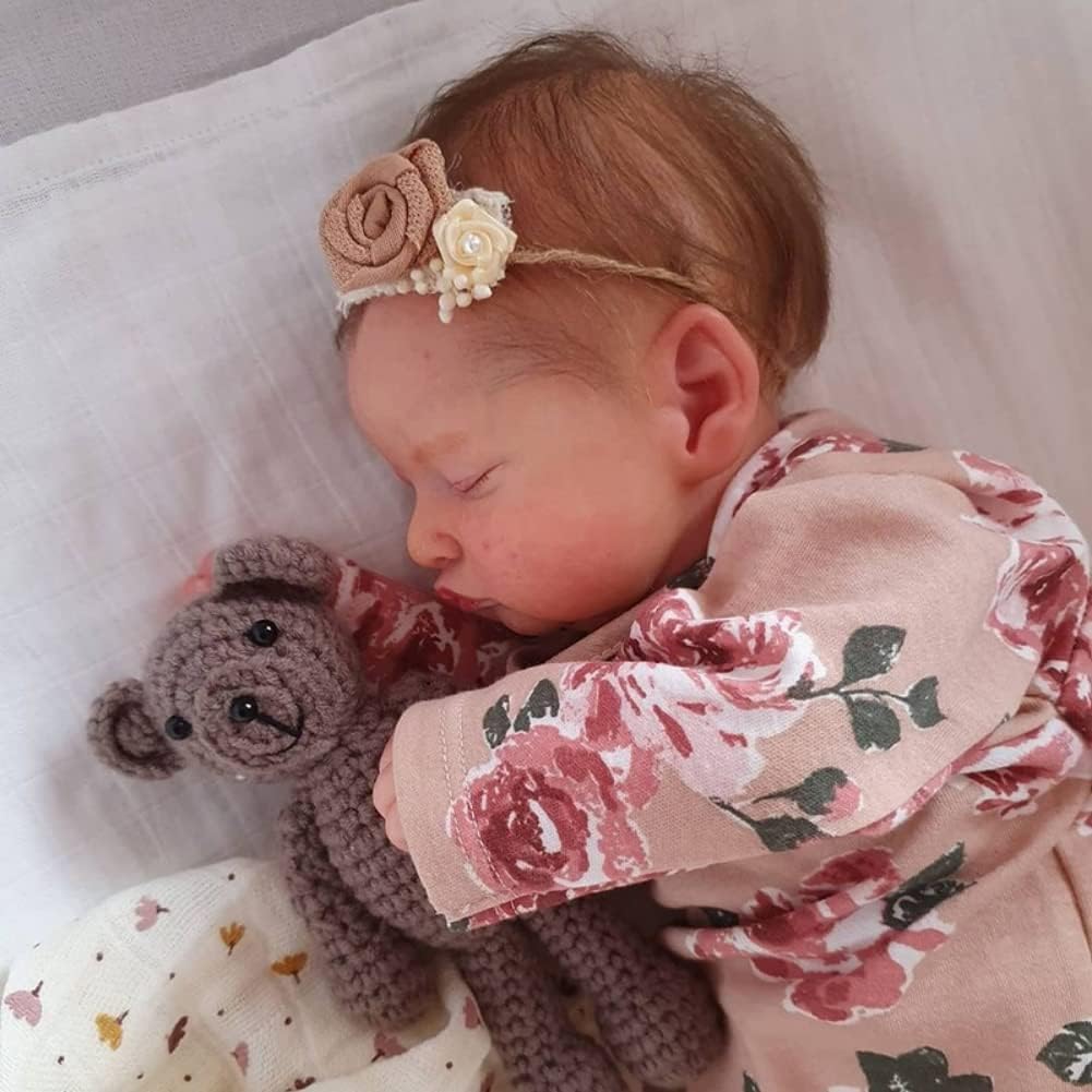 Lonian 20 inch 50cm Reborn Toddler Doll Baby Soft Vinyl Silicone Real Life Like Looking Newborn Dolls Magnetic Pacifier Birthday Gifts Toys