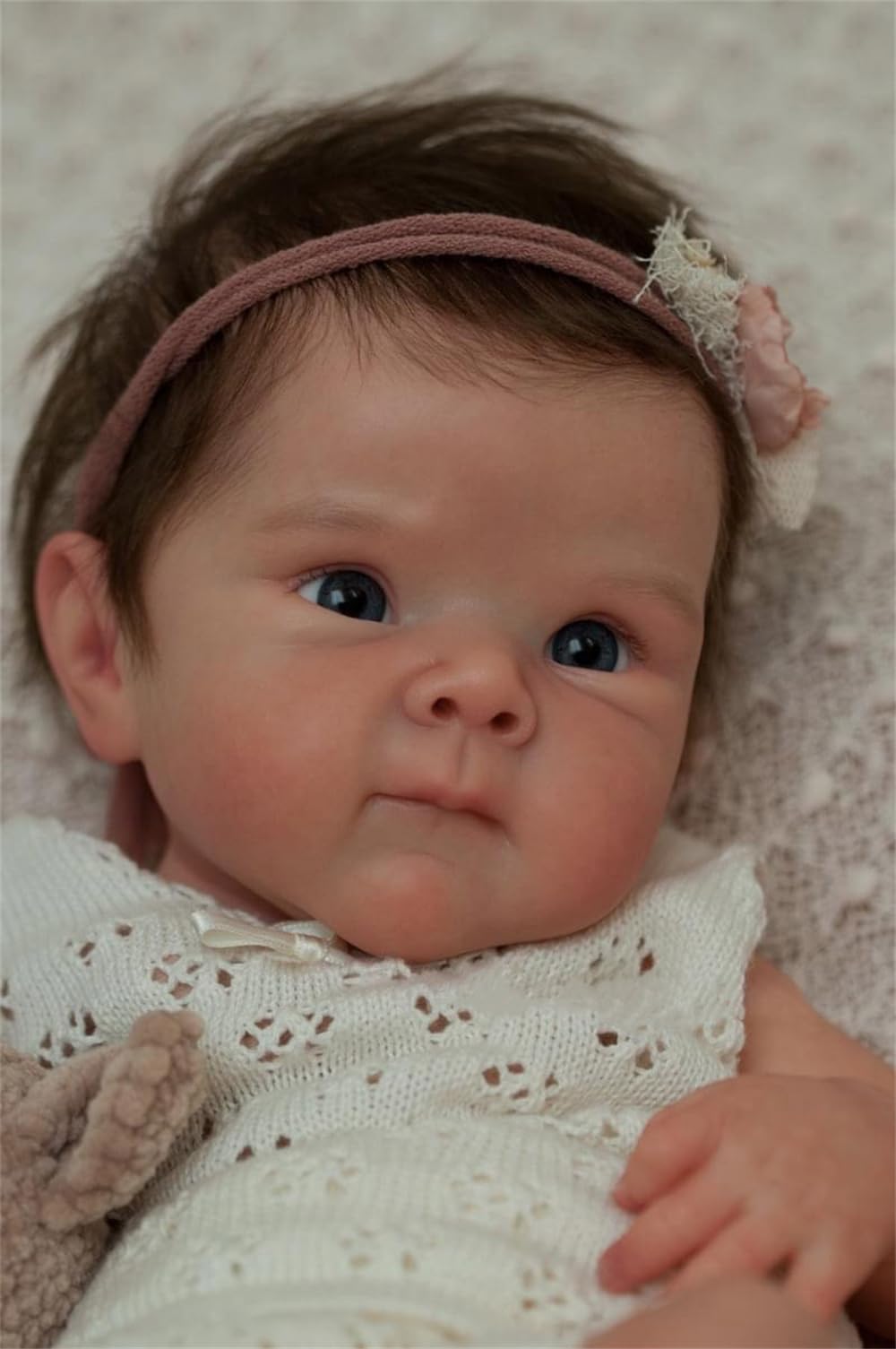 Anano Realistic Reborn Dolls Girl Bettie 18 inches Silicone Vinyl Full Body Anatomically Correct Washable Full Body Newborn Toddler Doll Girl With Hair for Kids Ages 3+