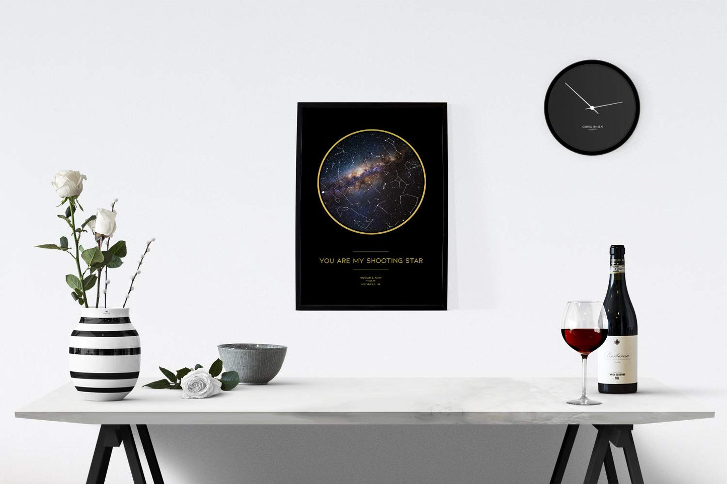 forefrontdesigns Personalised Constellation Star map chart astronomical poster print framed/unframed