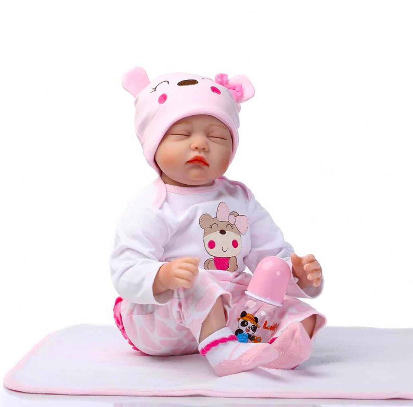 ZIYIUI Reborn Baby Dolls 22 inch 55cm Lifelike Reborn Babies Soft Silicone Vinyl Realistic Newborn Reborn Baby Girls with Eyes Closed