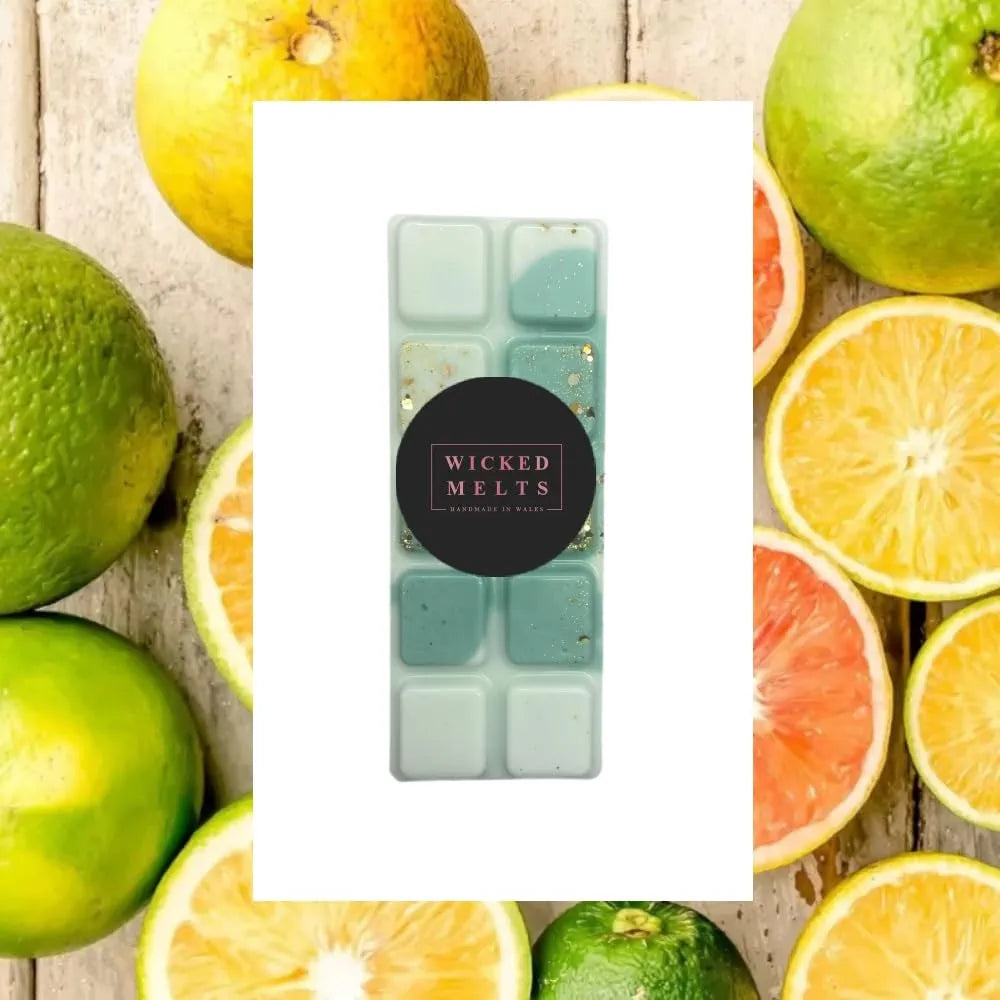 Lime, Basil & Mandarin Wax Melt Snap Bar - Vegan Wax Melts - Scented Wax Melts - Handmade in Wales - Wax Melts Strong Scented