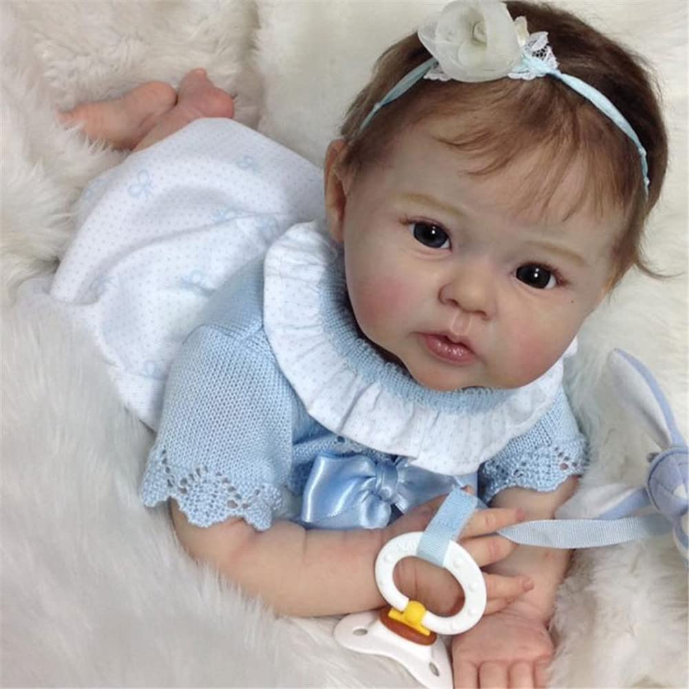 19-inch Reborn Dolls Girl Has the Softest Body Reborn Babies Handmade Lifelike Baby Dolls Sleeping Newborn Baby Boy Like a Real Baby Closed Eyes