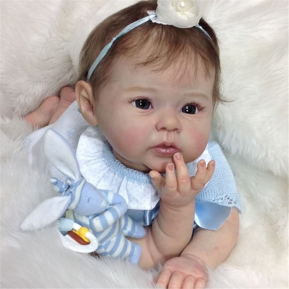 19-inch Reborn Dolls Girl Has the Softest Body Reborn Babies Handmade Lifelike Baby Dolls Sleeping Newborn Baby Boy Like a Real Baby Closed Eyes