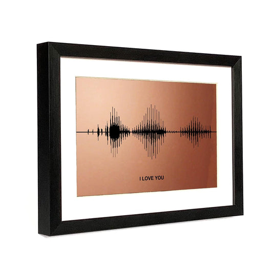 I Love You Soundwave Art, Visible Voice Print for Copper Wedding Anniversary Gift, Valentines Day Gift for her or him, Husband Present from Wife, Christmas Gift