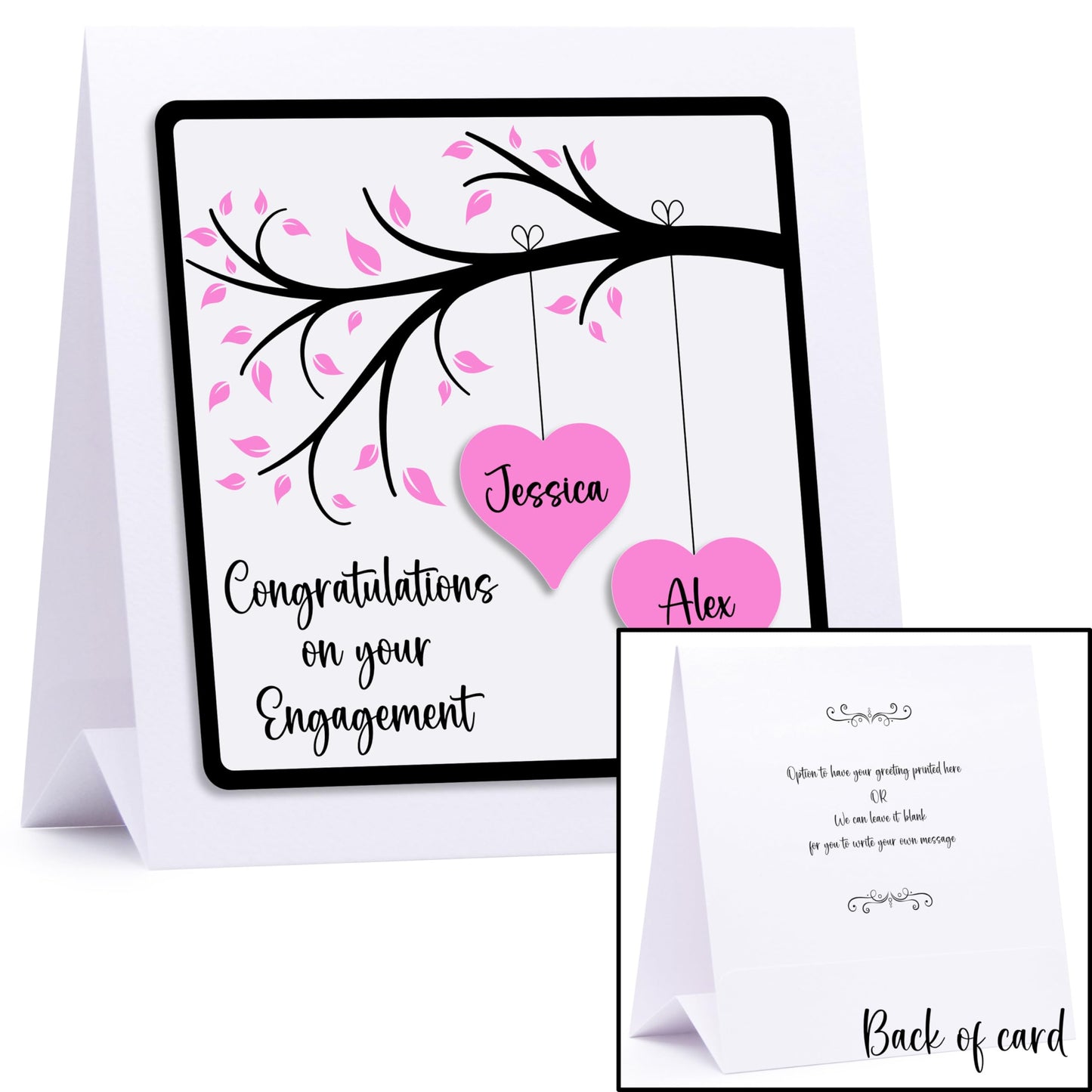 Personalised Engagement Card 3D Luxury Engaged Card for/Couple/Friends/Son/Daughter Handmade