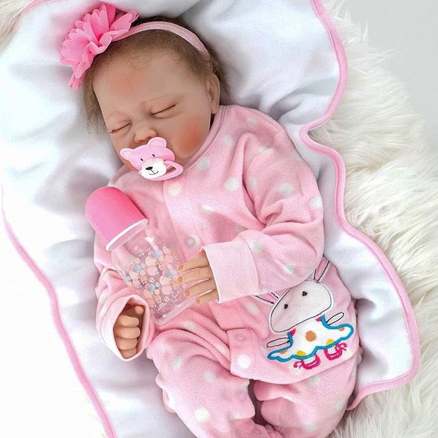 Binxing Yts Reborn Dolls 22 Inch 55cm Silicone Vinyl Newborn Soft Doll Toddlers Toys Reborn Baby Dolls Girls Eyes Closed Toddler Lifelike Real Soft Touch Handmade