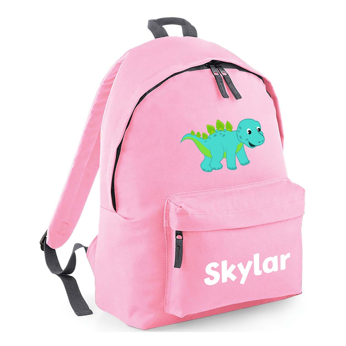 Personalised Kids Backpack - Custom Rucksack with Name - Multiple Designs & Colours - Ideal for Boys, Girls, Nursery and Primary School Children Back to School (Small, Dinosaur Initial, Navy)