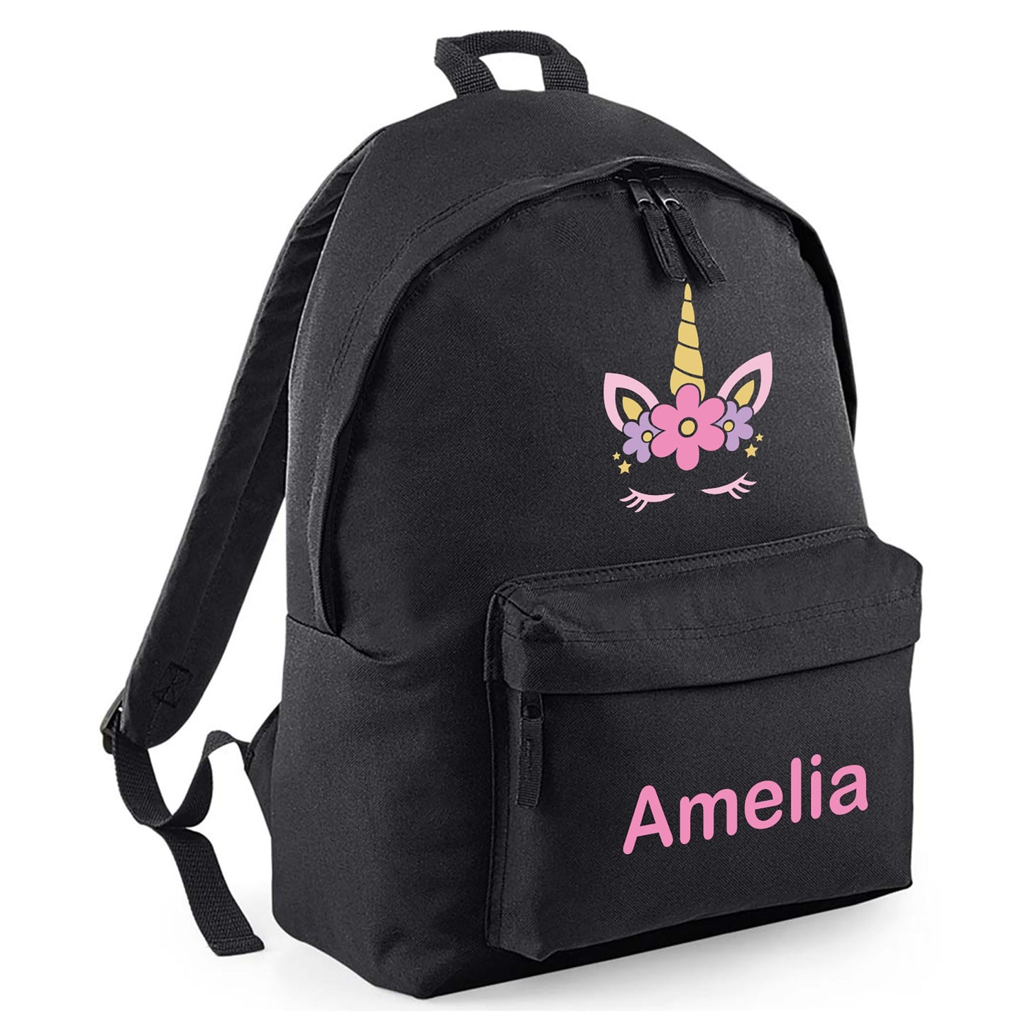 Personalised Kids Backpack - Custom Rucksack with Name - Multiple Designs & Colours - Ideal for Boys, Girls, Nursery and Primary School Children Back to School (Small, Dinosaur Initial, Navy)