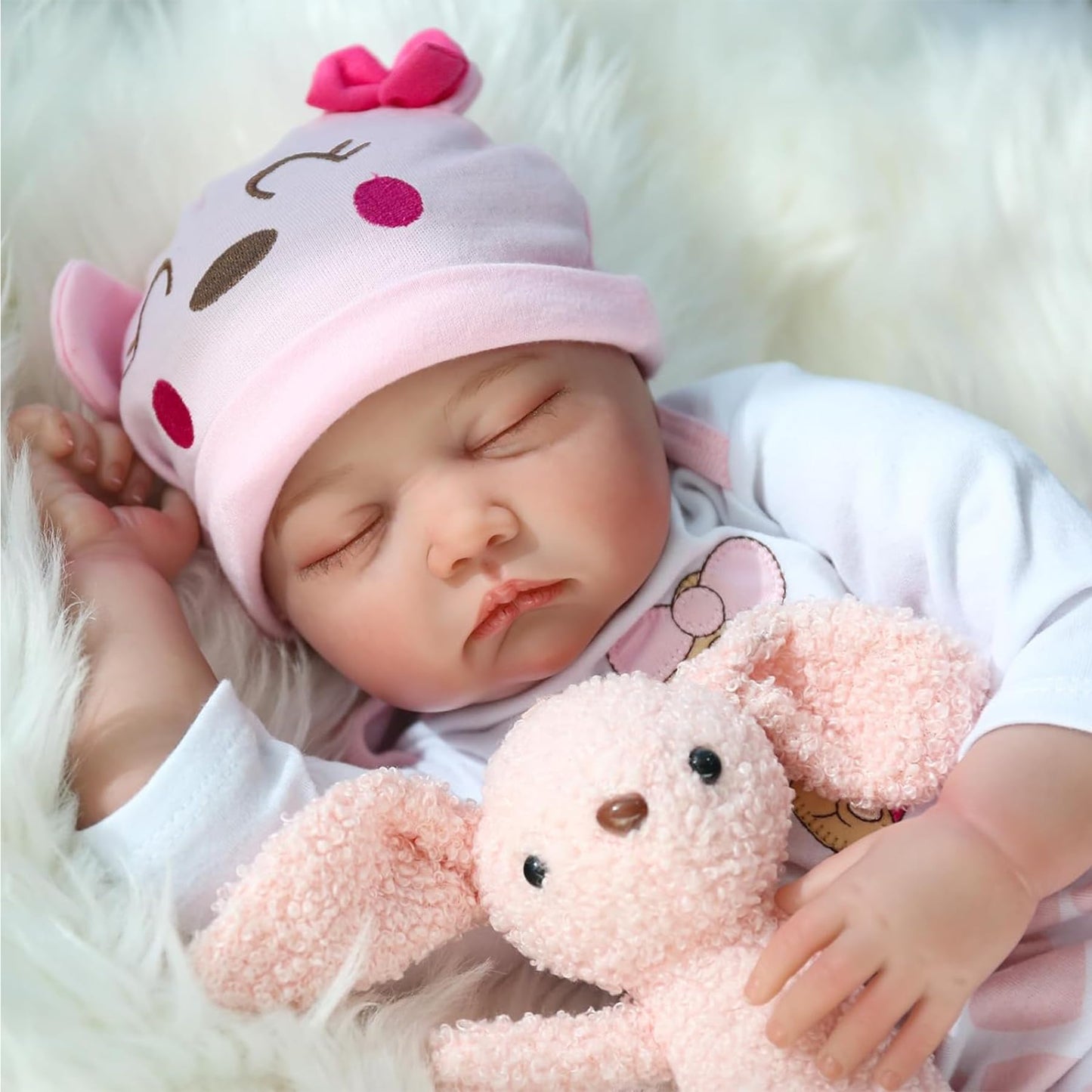 ZIYIUI Reborn Baby Dolls 22 inch 55cm Lifelike Reborn Babies Soft Silicone Vinyl Realistic Newborn Reborn Baby Girls with Eyes Closed