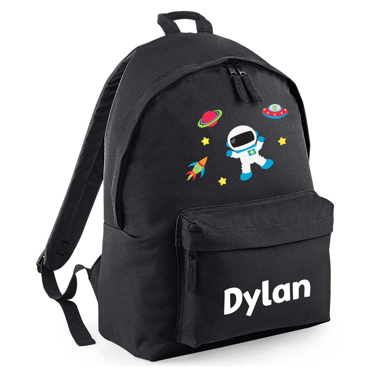 Personalised Kids Backpack - Custom Rucksack with Name - Multiple Designs & Colours - Ideal for Boys, Girls, Nursery and Primary School Children Back to School (Small, Dinosaur Initial, Navy)