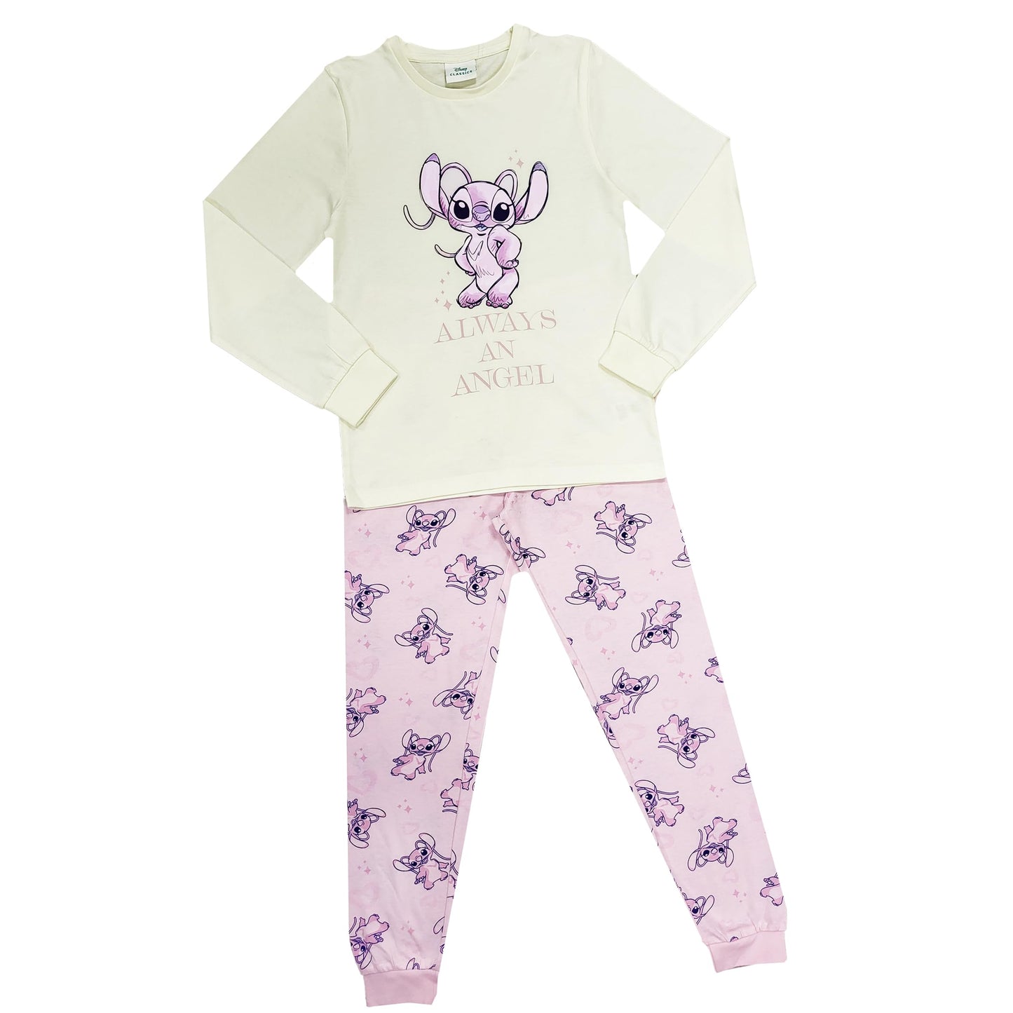 Disney Girls Personalised Lilo & Stitch Angel Pyjamas