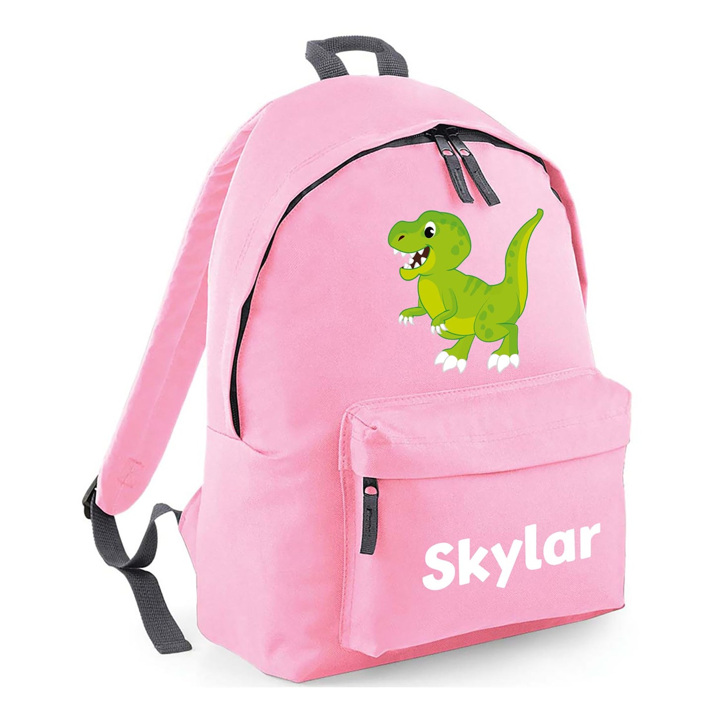 Personalised Kids Backpack - Custom Rucksack with Name - Multiple Designs & Colours - Ideal for Boys, Girls, Nursery and Primary School Children Back to School (Small, Dinosaur Initial, Navy)