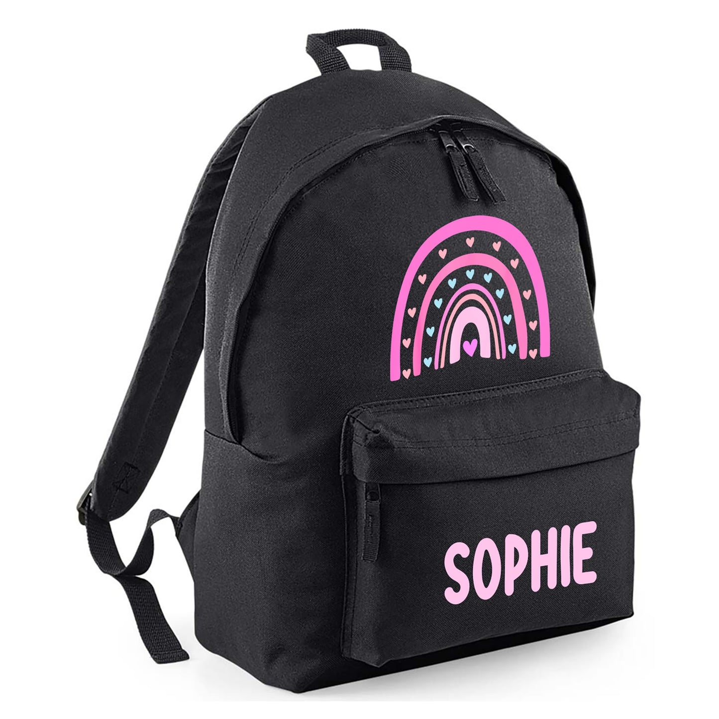 Personalised Kids Backpack - Custom Rucksack with Name - Multiple Designs & Colours - Ideal for Boys, Girls, Nursery and Primary School Children Back to School (Small, Dinosaur Initial, Navy)