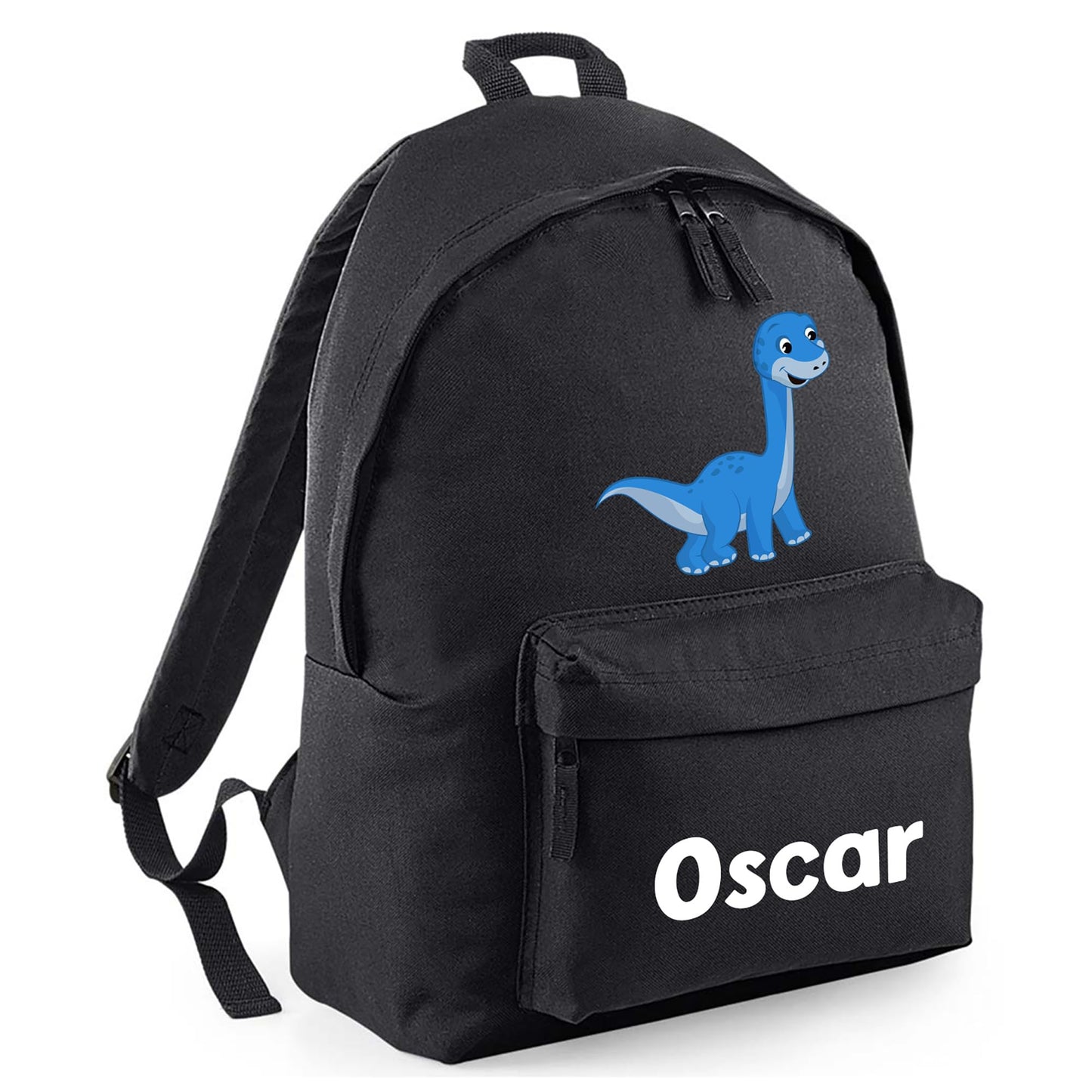 Personalised Kids Backpack - Custom Rucksack with Name - Multiple Designs & Colours - Ideal for Boys, Girls, Nursery and Primary School Children Back to School (Small, Dinosaur Initial, Navy)