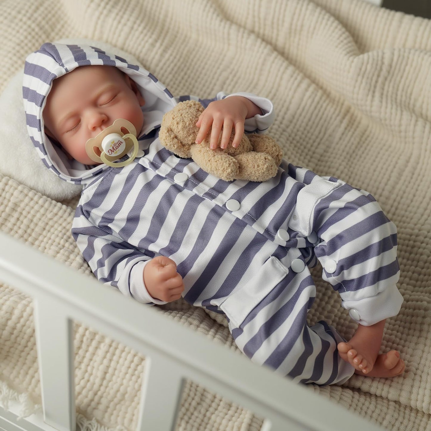 JIZHI Reborn-Baby Dolls Boy 20 Inch Lifelike Baby Doll Real Life Baby Dolls That Look Real Softness Sleeping Newborn Baby Dolls Rerbon Dolls vin-yl