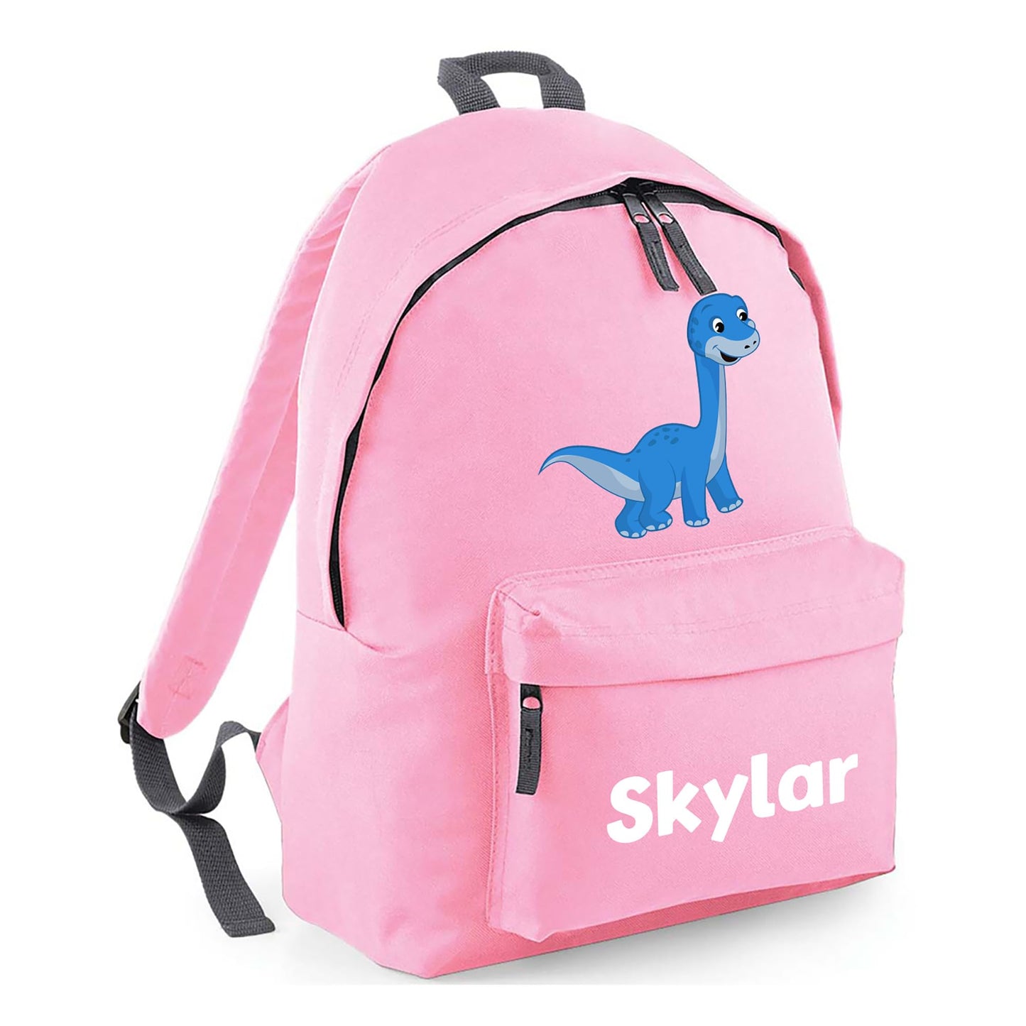 Personalised Kids Backpack - Custom Rucksack with Name - Multiple Designs & Colours - Ideal for Boys, Girls, Nursery and Primary School Children Back to School (Small, Dinosaur Initial, Navy)