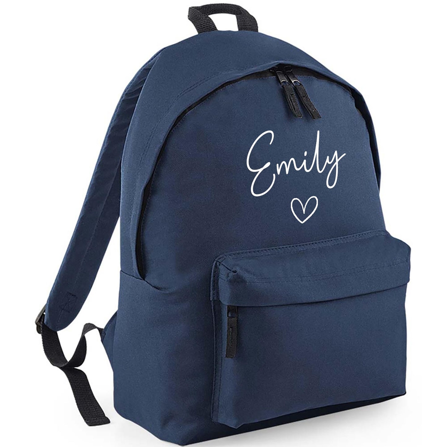 Personalised Kids Backpack - Custom Rucksack with Name - Multiple Designs & Colours - Ideal for Boys, Girls, Nursery and Primary School Children Back to School (Small, Dinosaur Initial, Navy)