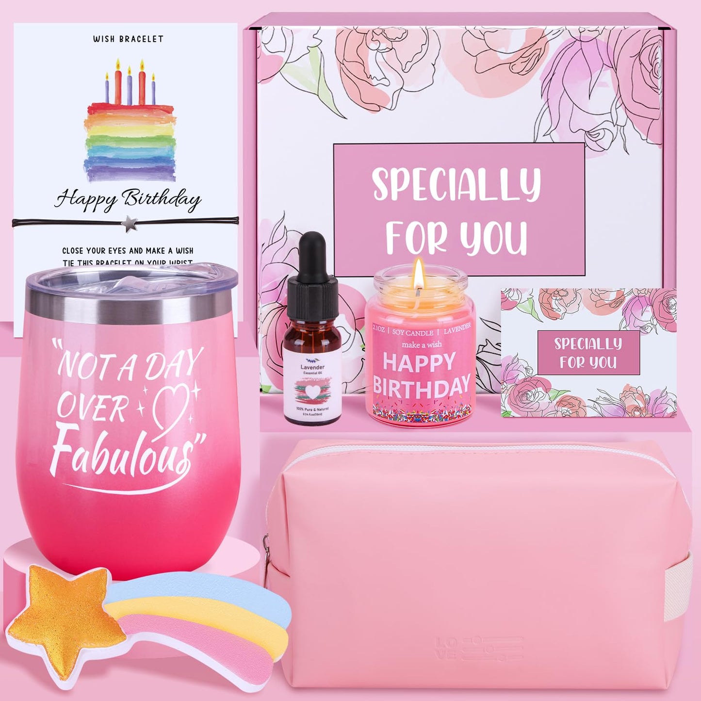 Birthday Pamper Gifts for Women Sister, Personalised Sister Pamper Set Pamper Hampers Kit Self Care Package for Sister, Relaxing Bath Sets Friendship Gifts Ideas for Women Best Friends Sister Bestie