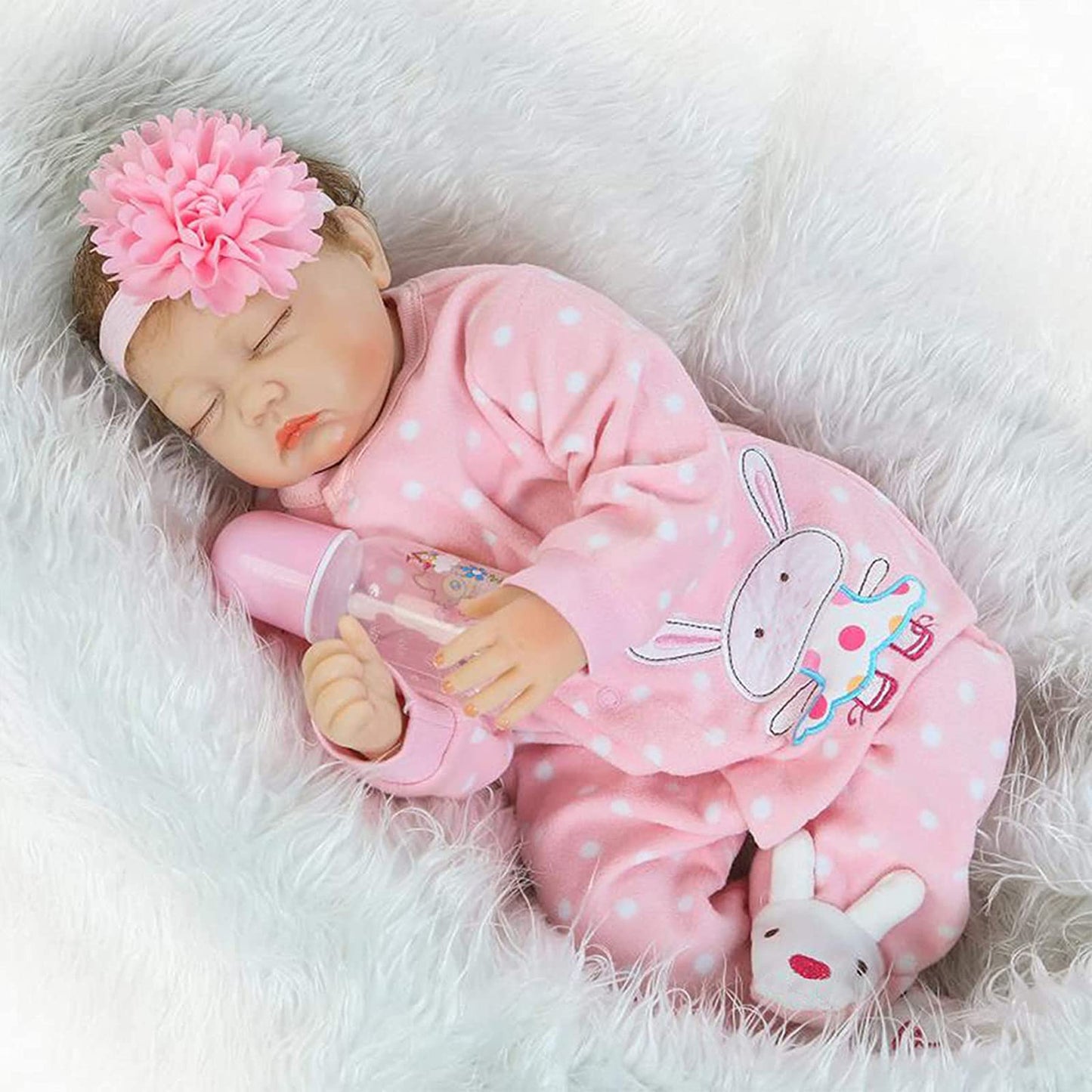 Binxing Yts Reborn Dolls 22 Inch 55cm Silicone Vinyl Newborn Soft Doll Toddlers Toys Reborn Baby Dolls Girls Eyes Closed Toddler Lifelike Real Soft Touch Handmade