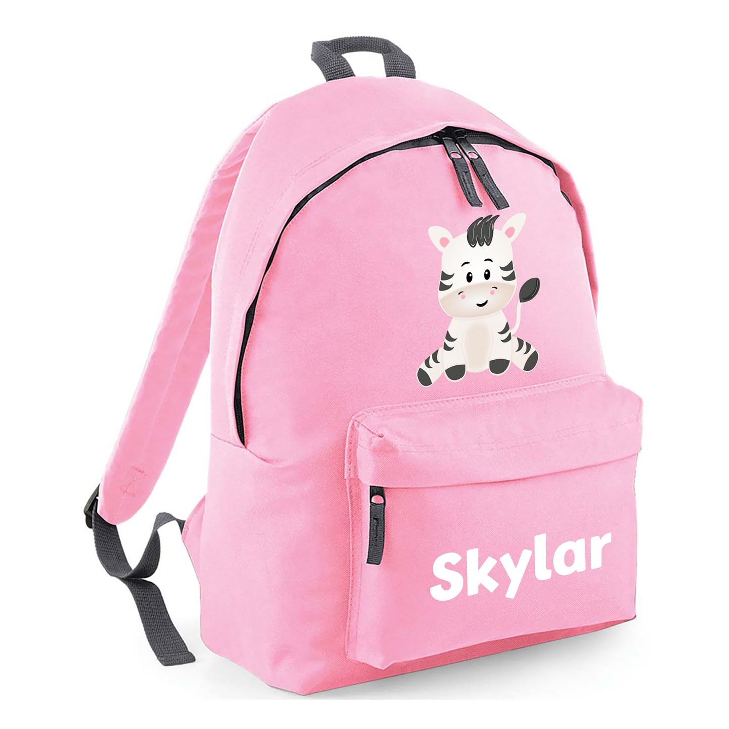 Personalised Kids Backpack - Custom Rucksack with Name - Multiple Designs & Colours - Ideal for Boys, Girls, Nursery and Primary School Children Back to School (Small, Dinosaur Initial, Navy)