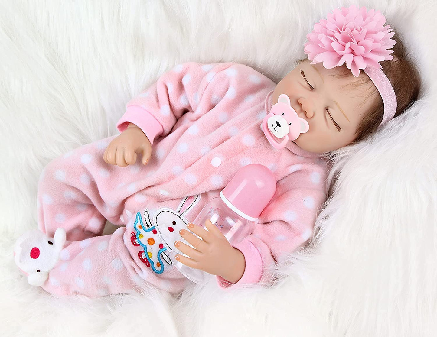 Binxing Yts Reborn Dolls 22 Inch 55cm Silicone Vinyl Newborn Soft Doll Toddlers Toys Reborn Baby Dolls Girls Eyes Closed Toddler Lifelike Real Soft Touch Handmade