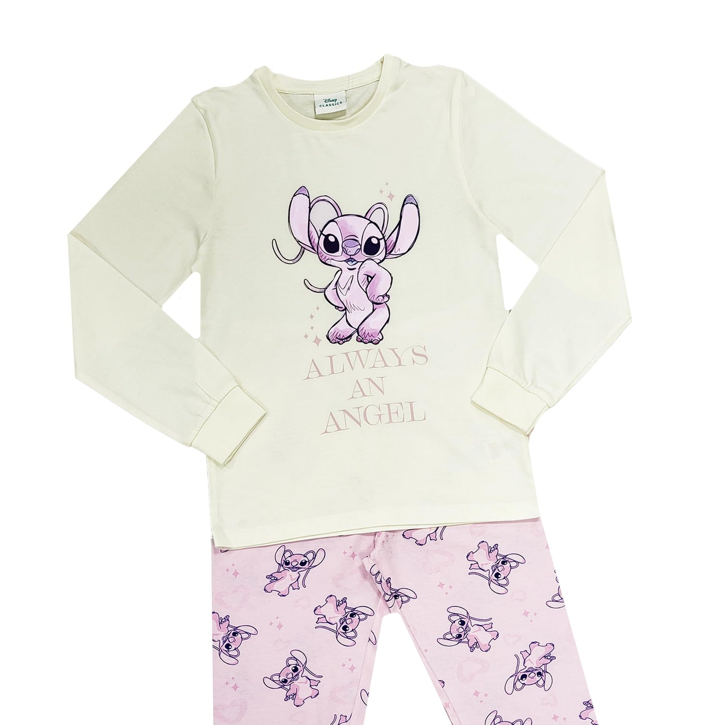 Disney Girls Personalised Lilo & Stitch Angel Pyjamas