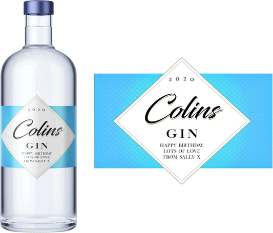 Personalised Gin Bottle Label Custom - Any Wording