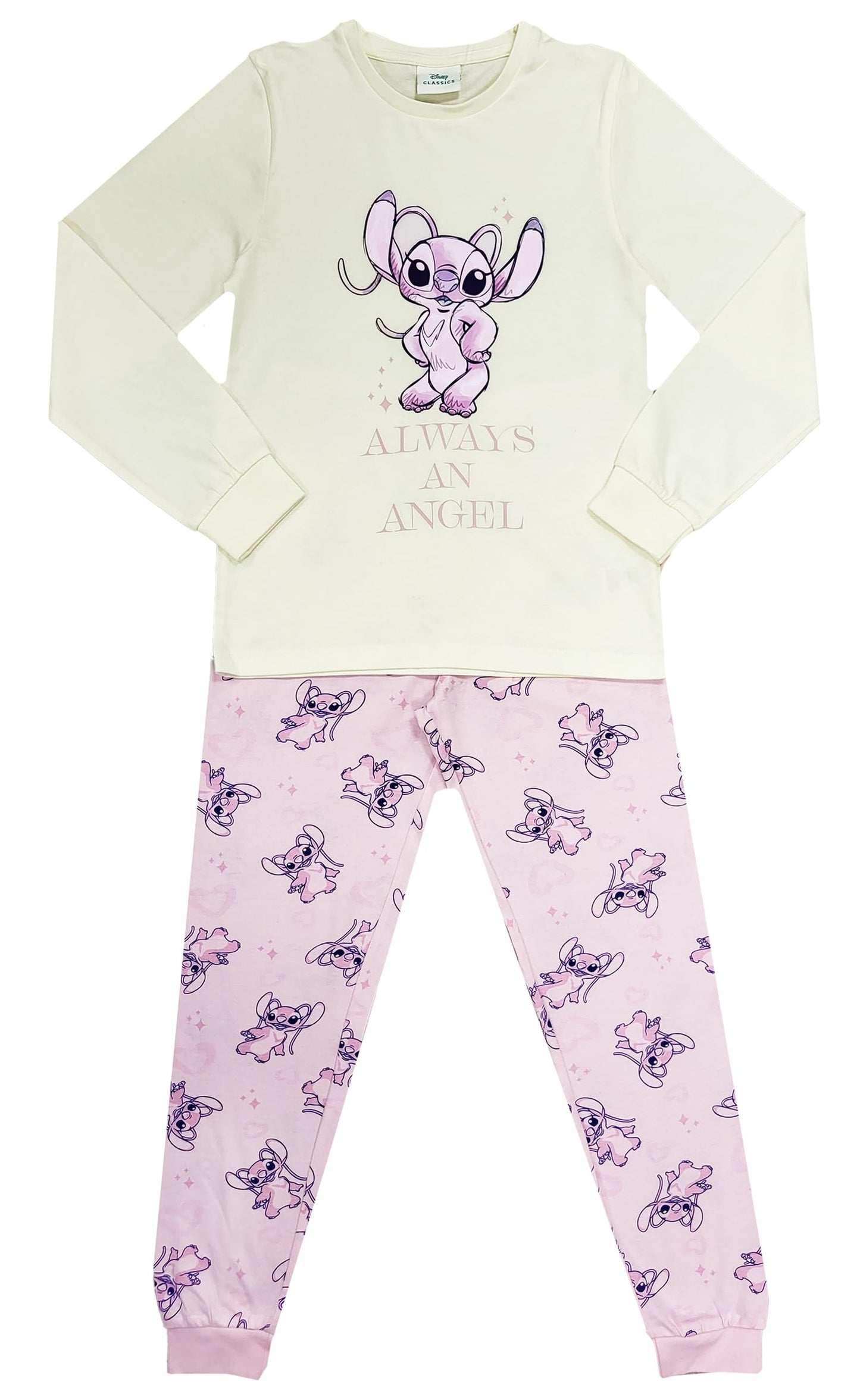 Disney Girls Personalised Lilo & Stitch Angel Pyjamas