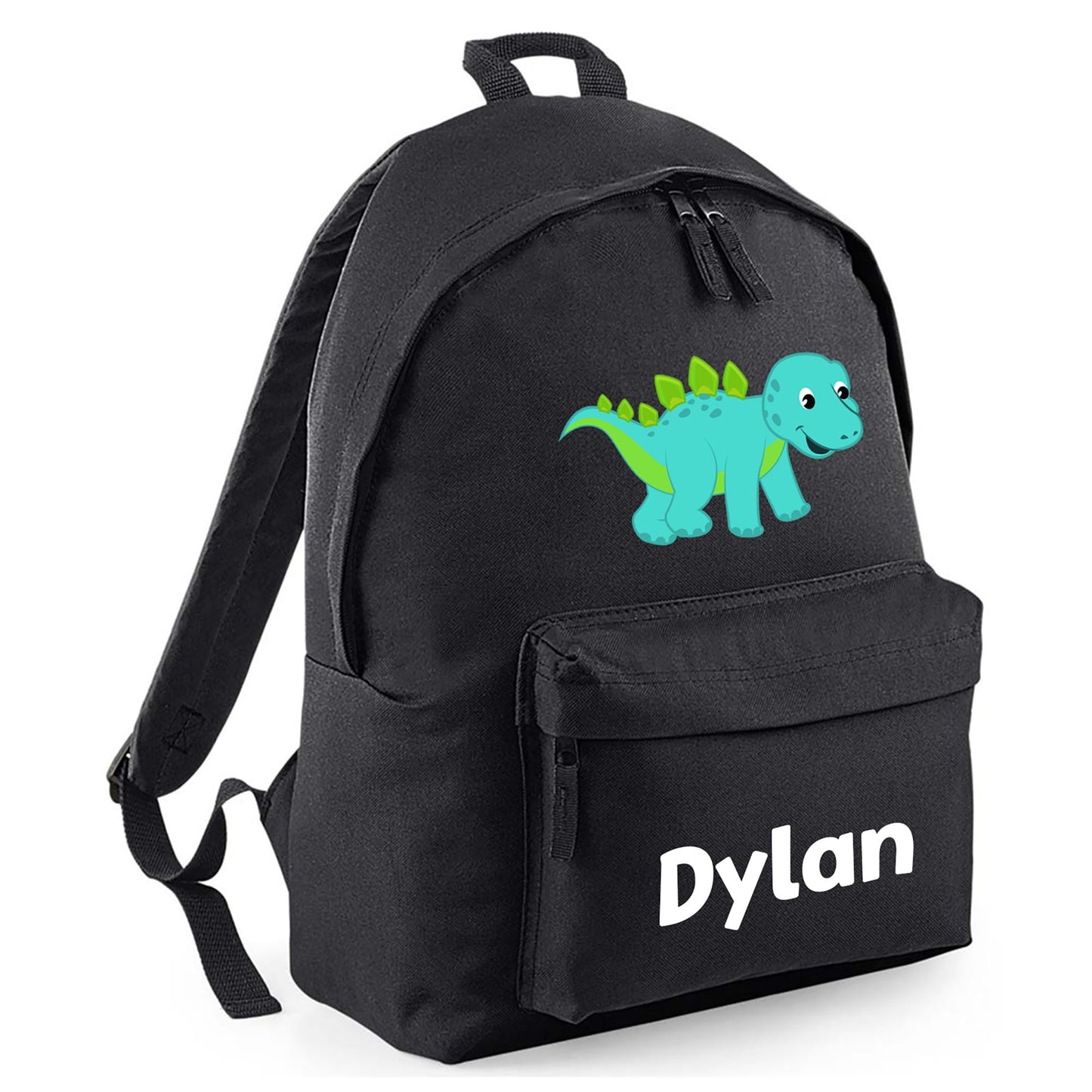 Personalised Kids Backpack - Custom Rucksack with Name - Multiple Designs & Colours - Ideal for Boys, Girls, Nursery and Primary School Children Back to School (Small, Dinosaur Initial, Navy)