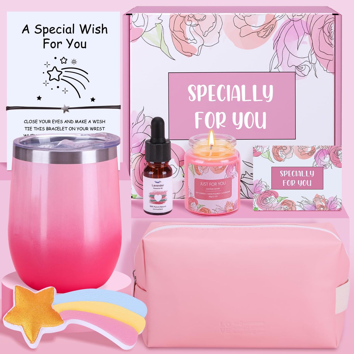 Birthday Pamper Gifts for Women Sister, Personalised Sister Pamper Set Pamper Hampers Kit Self Care Package for Sister, Relaxing Bath Sets Friendship Gifts Ideas for Women Best Friends Sister Bestie