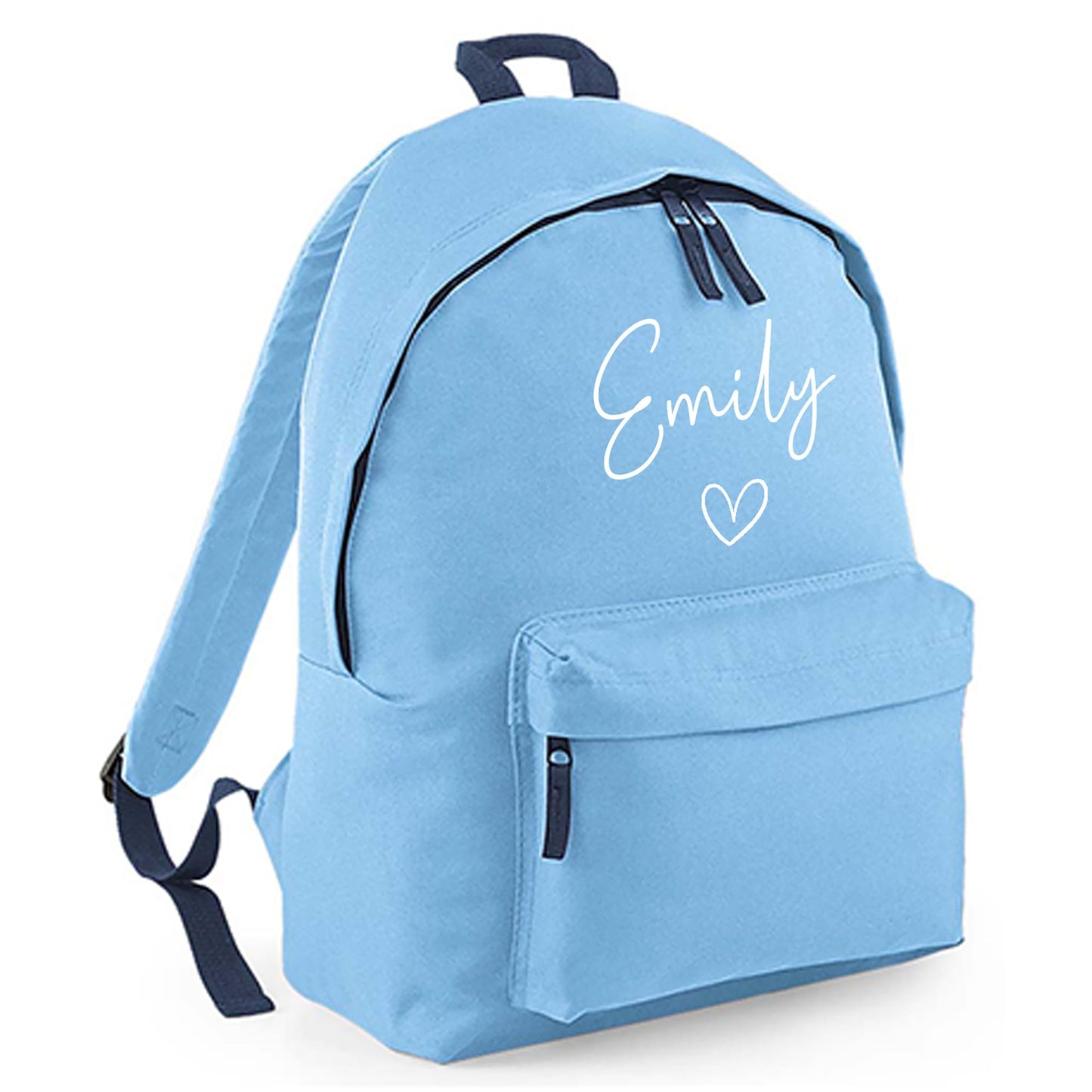 Personalised Kids Backpack - Custom Rucksack with Name - Multiple Designs & Colours - Ideal for Boys, Girls, Nursery and Primary School Children Back to School (Small, Dinosaur Initial, Navy)