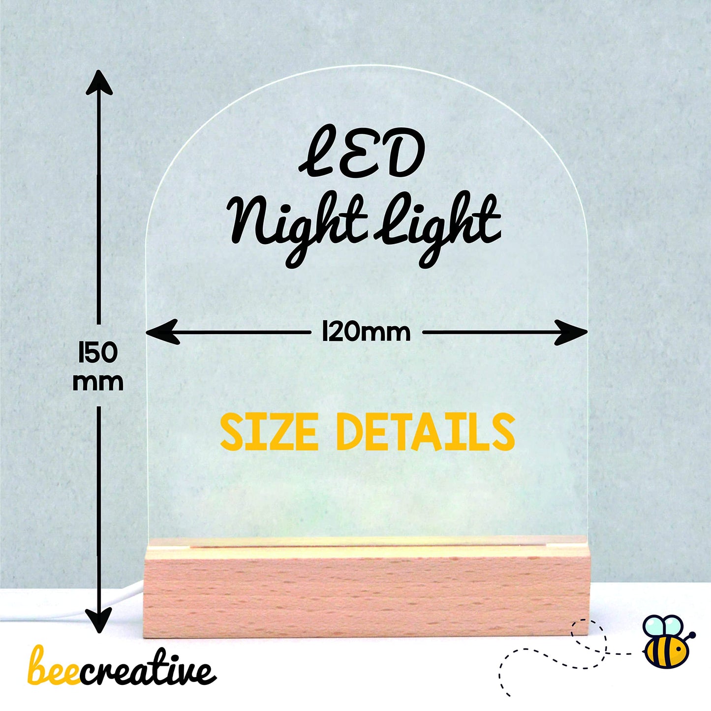 Beecreative Anniversary Gifts For Her, Personalised Anniversary Date LED Night Light For Girlfriend Wife, I Love You Anniversary Gift