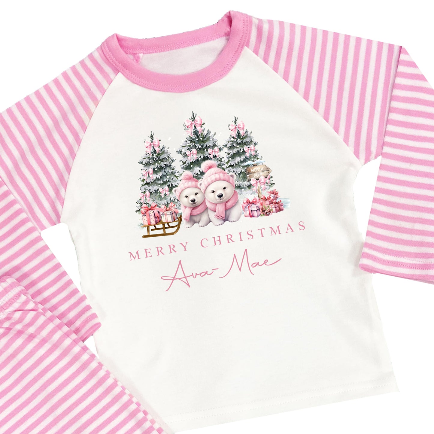 The Baby Box UK Personalised Girls When I Wake Up Christmas Pyjamas Xmas Pjs