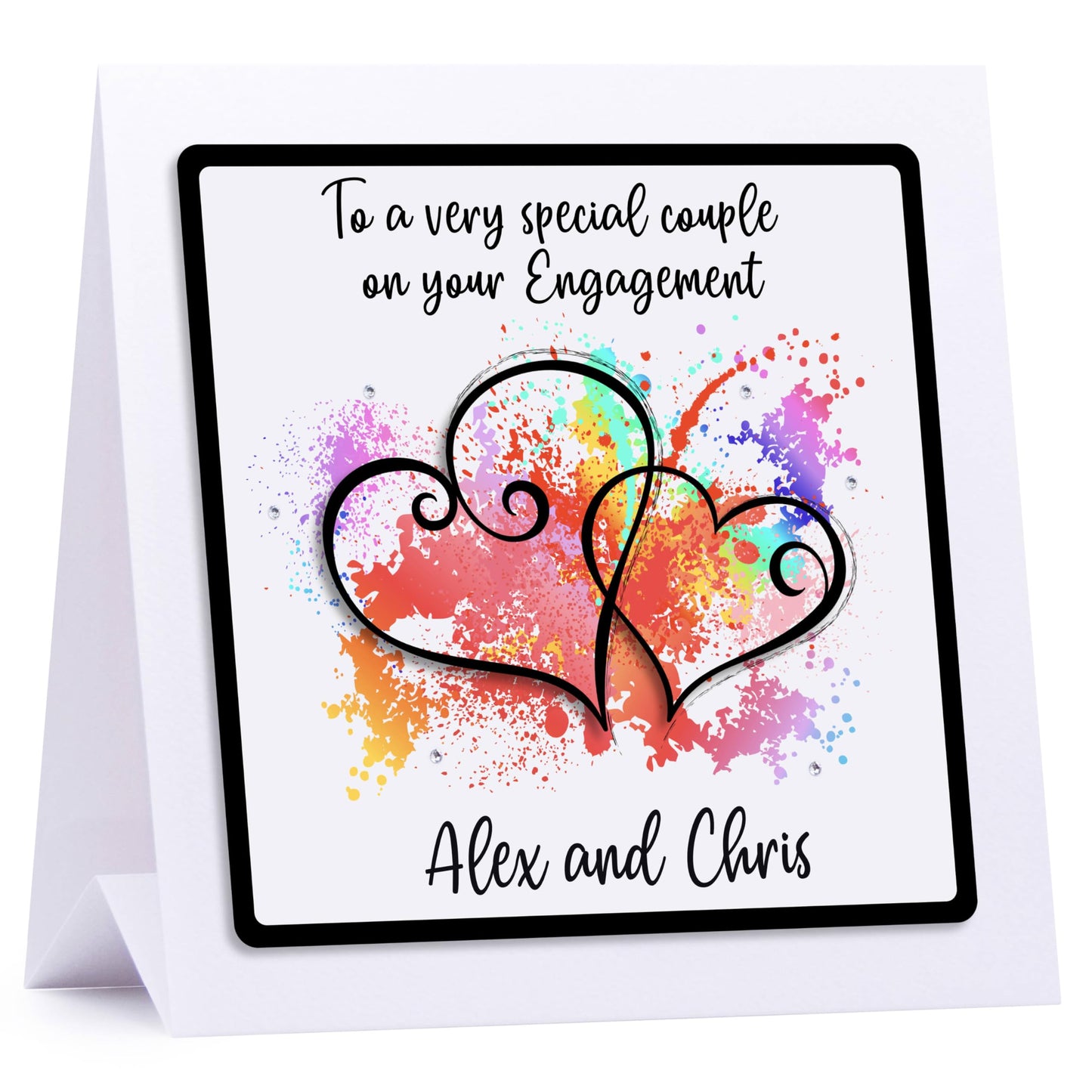 Personalised Anniversary Card 3D, Choice of Quotes and Messages, Luxury Wedding Anniversary Card handmade UK